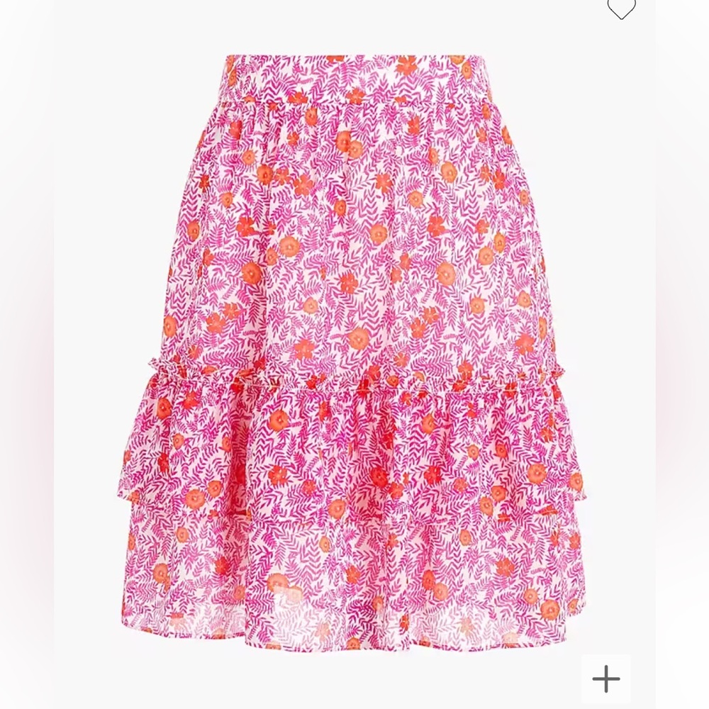 J. Crew Tiered Ruffle Mini Skirt - Picture 7 of 8